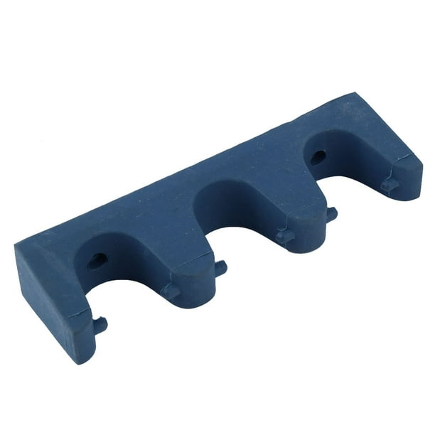Snooker Table Billiard Rubber Wall Mounted 3 Cue Sticks Rack Holder Pool Blue